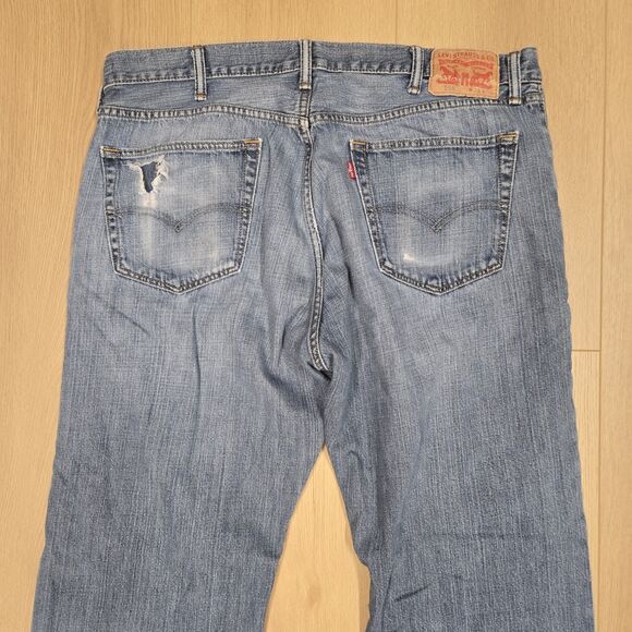 Levis 559 Jeans Mens Sz 38x32 Blue Straight Denim Med Wash 100% Cotton - Picture 5 of 12